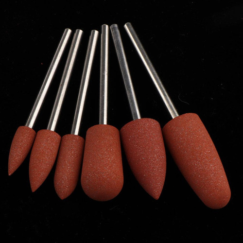6 Unids Duro De Silicona Nail Bits De Taladro Pulido 02