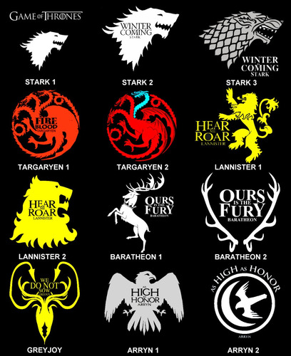 Imagen 4 de 9 de Remeras Estampadas Wilwarin Game Of Thrones Juego De Tronos