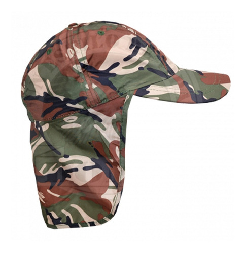 Gorra Tapa Nuca Camo Cuello Domi Vicera Pesca Camping Caza 