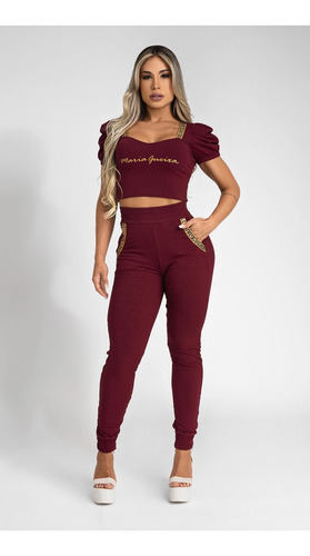 Conjunto Blusa + Calça Jogger Magnific Maria Gueixa Ref 7904