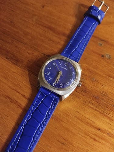 Reloj Citizen 2520 - Blue ( Circa 1973 ) Japan Coleccion Azul Plateado Azul