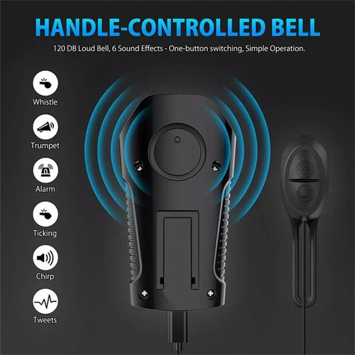 Luz Led Delantera Para Bicicleta Bocina Recargable