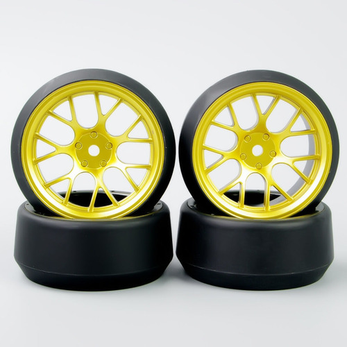 4 Llantas Drift 1:10 Neumáticos Para Coche Rc Hpi Hsp