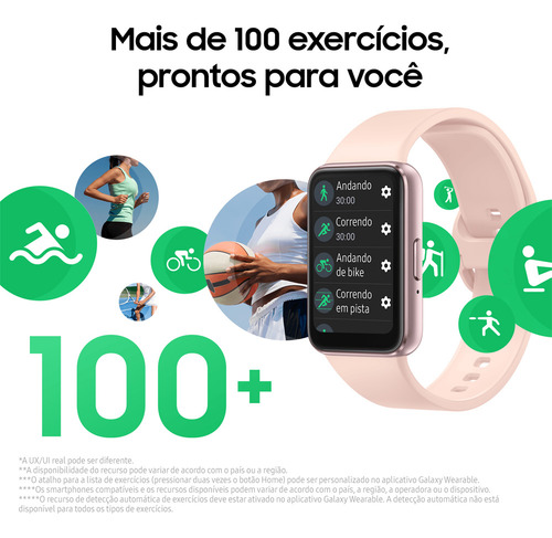 Smartwatch Samsung Galaxy Fit3 Display 1.6 Rosé Rosé Sport Rosé Rosé