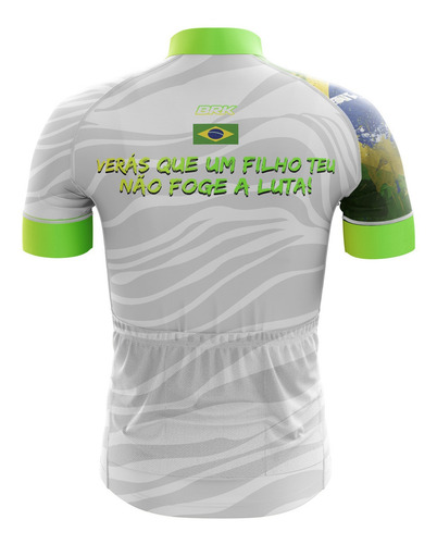 Imagem 2 de 3 de Camisa De Ciclismo Brasil Sport White Brk Com Uv 50+