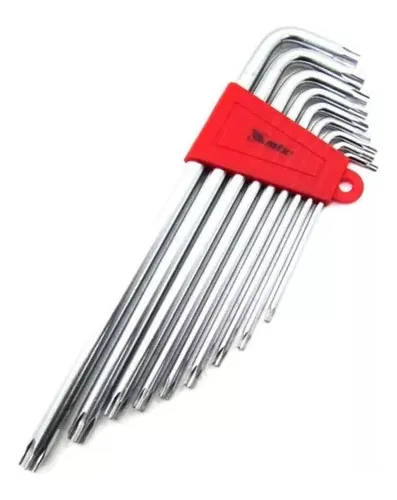 comprar Jogo 9 Peças Chaves Hexagonais Torx T10 A T50 Longas Mtx