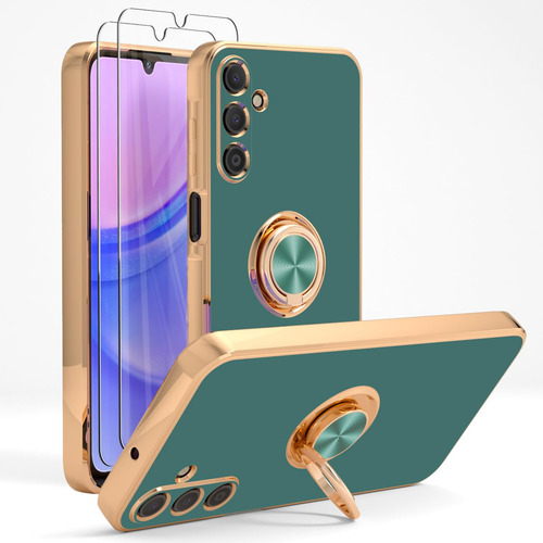 Funda Para Galaxy A15 Gris Plating Rose Gold Edge