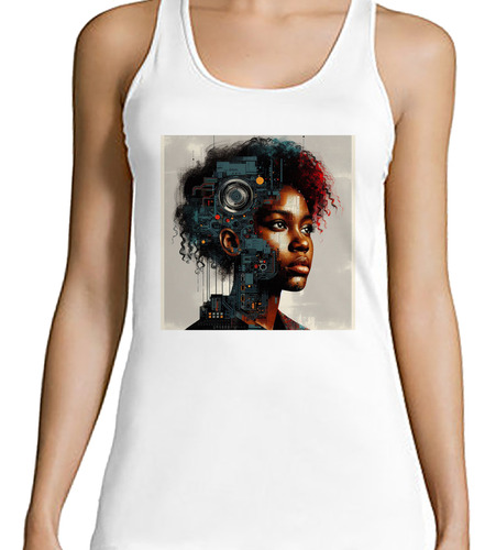 Musculosa Mujer Mujer Africana Digital Programacion M1