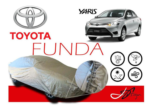 Funda Cubierta Lona Afelpada Cubre Toyota Yaris Sedan 2017