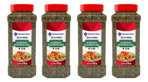 Albahaca Deshidratada Mccormick 170 G - 4 Frascos