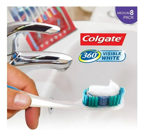 Cepillo Dental Colgate 360° Visible White Limpieza Completa