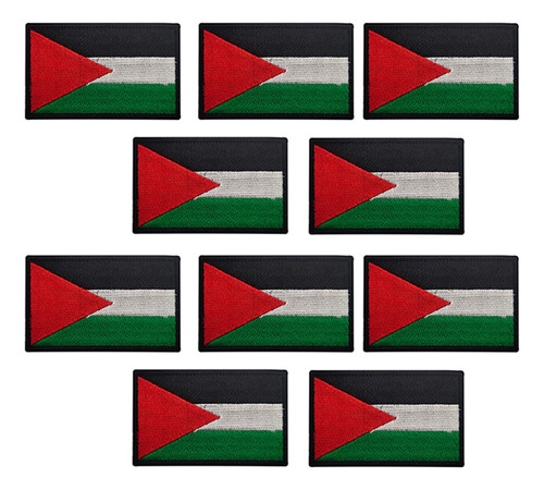 Kit De 10 Brazaletes Con Parches Con La Bandera De Palestina
