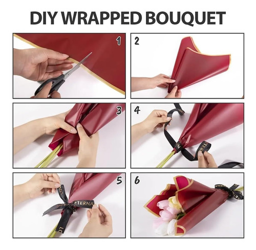 Papel De Regalo De Flores De 20 Hojas, Regalo Papel Coreano