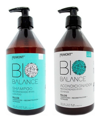 Primont Bio Balance Shampoo + Acondicionador Vegano Rulos 