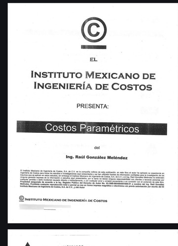 Parametricos De Obra Imic 2025 (Usado)