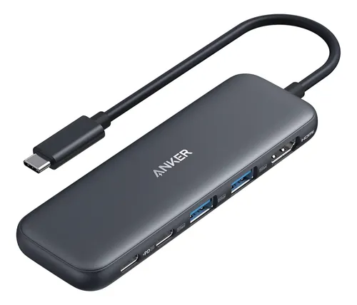 Hub USB-C 5 em 1 Anker com dock, HDMI 4K, USB 3.0 e carga PD 100W