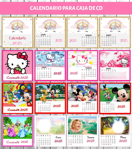 Calendarios 2025 Plantillas Editables Mignon Verticales Mas