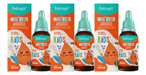 Kit C3 Floral Kids Coragenis 30 Ml - Therapi
