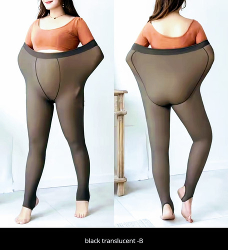 Calzas Efecto Piel Mujer Needfeel Felpa Talles Grandes