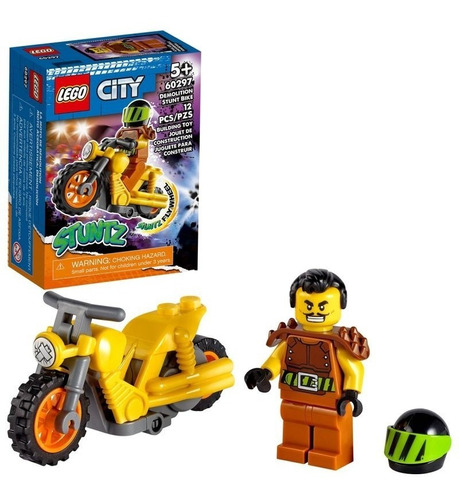 Kit Lego City Moto Acrobática Demolición 60297 12 Piezas