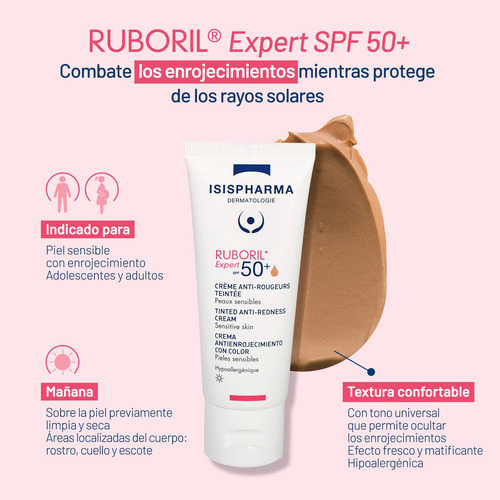 Ruboril Expert Spf 50+ 40ml Bloqueador Antienrrojecimiento
