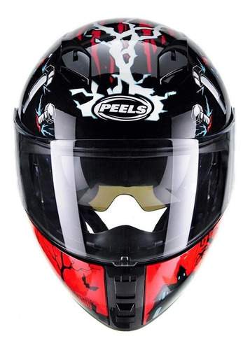 Capacete Peels Icon Frank Preto/ Vermelho