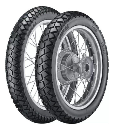 Par Pneu Cb450 Dx Tdm 225 90/90-19 + 410-18 Tr300 Vipal