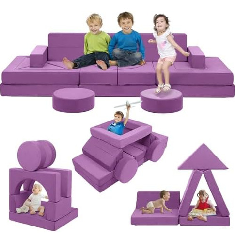 Sofá Modular De 22 Piezas Para Niños, Sofá Infantil Para Sal