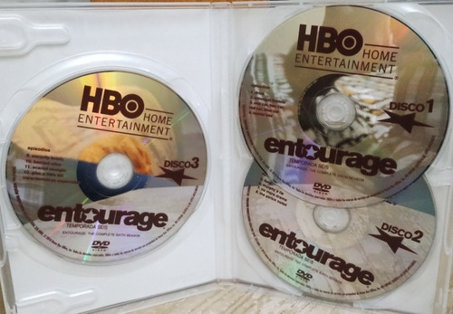 Set De 3 Dvd's De La Serie Entourage,temporada Seis Completa (Usado)