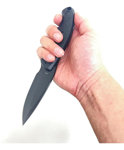 Cuchillo Tactico S-tec Full Tang Negro Con Funda Stt2514bk