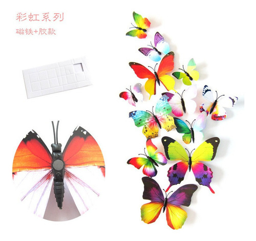 11 Juegos De Pegatinas De Pared De Mariposa 3d Para El Hogar