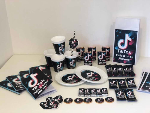 Cotillón + Candy Infantil Tik Tok Personalizado X 5