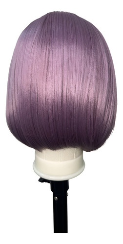 Peruca Wig Chanel Roxa Linda Para Carnaval Fibra Premium Tonalidade Roxo