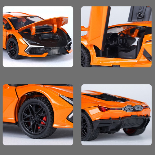 Lamborghini Revuelto Minifierro Metal Coche Con Luz Y Sonido