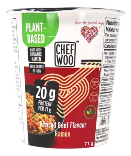 Ramen Carne Sopa Instantánea Vegetariana Kosher Halal 71g