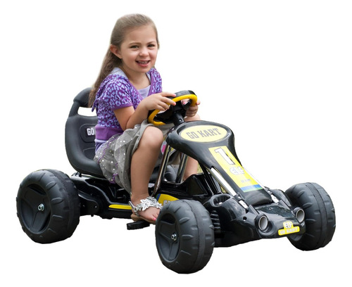 Go Kart Con Pedales; 3 A 7 Años; Negro