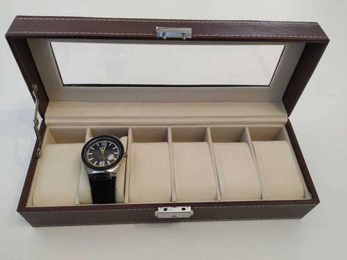 Imagen 5 de 9 de Estuche Caja Organizador Para 6 Relojes