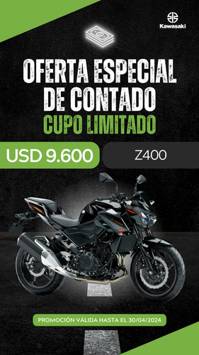 Kawasaki Z400 New Oferta Especial Contado Cupo Limitado 0km