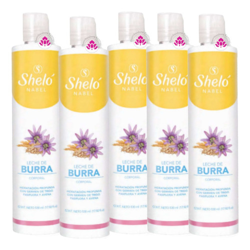 Leche De Burra Corporal Shelo Nabel® 530ml. 5 Piezas