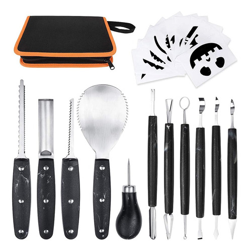 Owude Kit Profesional De Tallado De Calabaza, 11 Piezas De H