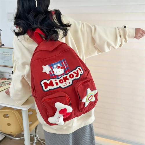 Mochila Hello Kitty Para Estudiantes De Gran Capacidad Para