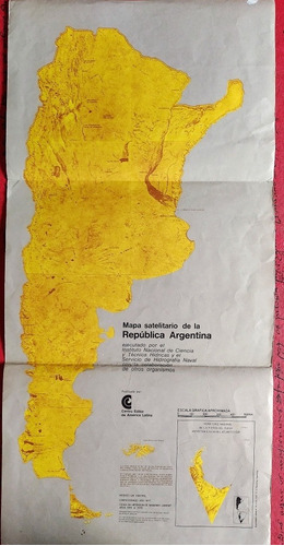 Mapa Satelital República Argentina Imágenes Años 1972 A 1976