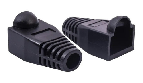 Capuchon Bota Negra Rj45 Bolsa 100 Unidades