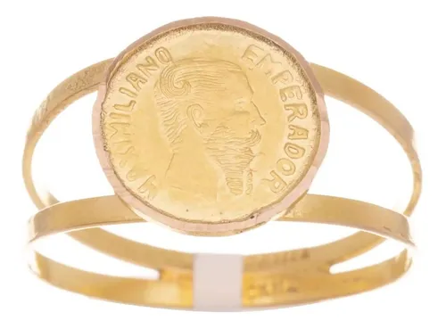 Anillo con moneda de oro sale