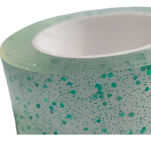6 Nano Glitter Tape Craft Multifuncional Para Verde Ancho