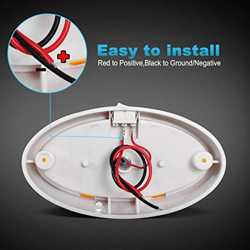 Luz Led Ovalada Exterior De Rv Interruptor De 12v, Luz ...