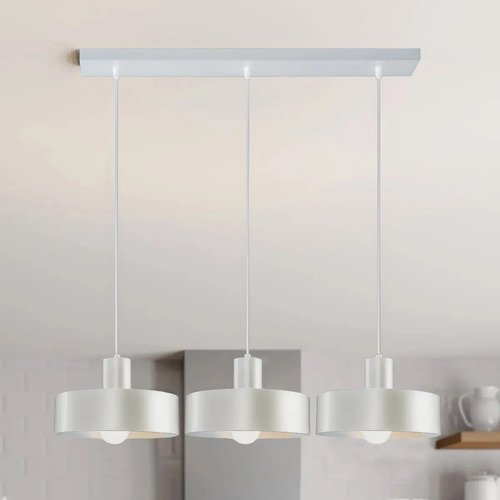 Lampara Colgante Cocina Comedor Living 3 Luces Moderno Techo Blanco