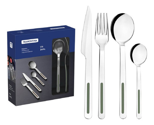 Set. Cubiertos Tramontina Vik. X24 Pz Ace.inox