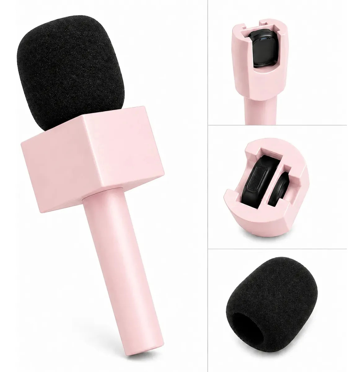 Suporte Mão Com Canopla Para Microfone Lapela Hollyland M2 Rosa