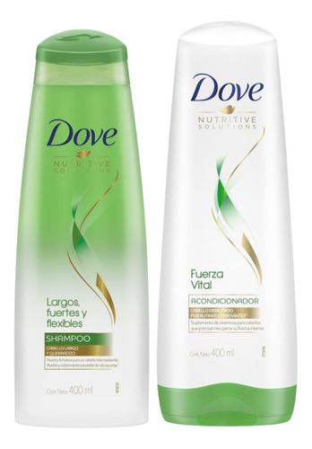 Kit Dove Para Cabello Largo Y Quebradizo Shampoo+acond 400ml